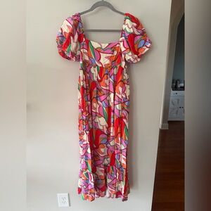 Vestique Multicolor Abstract Maxi Dress